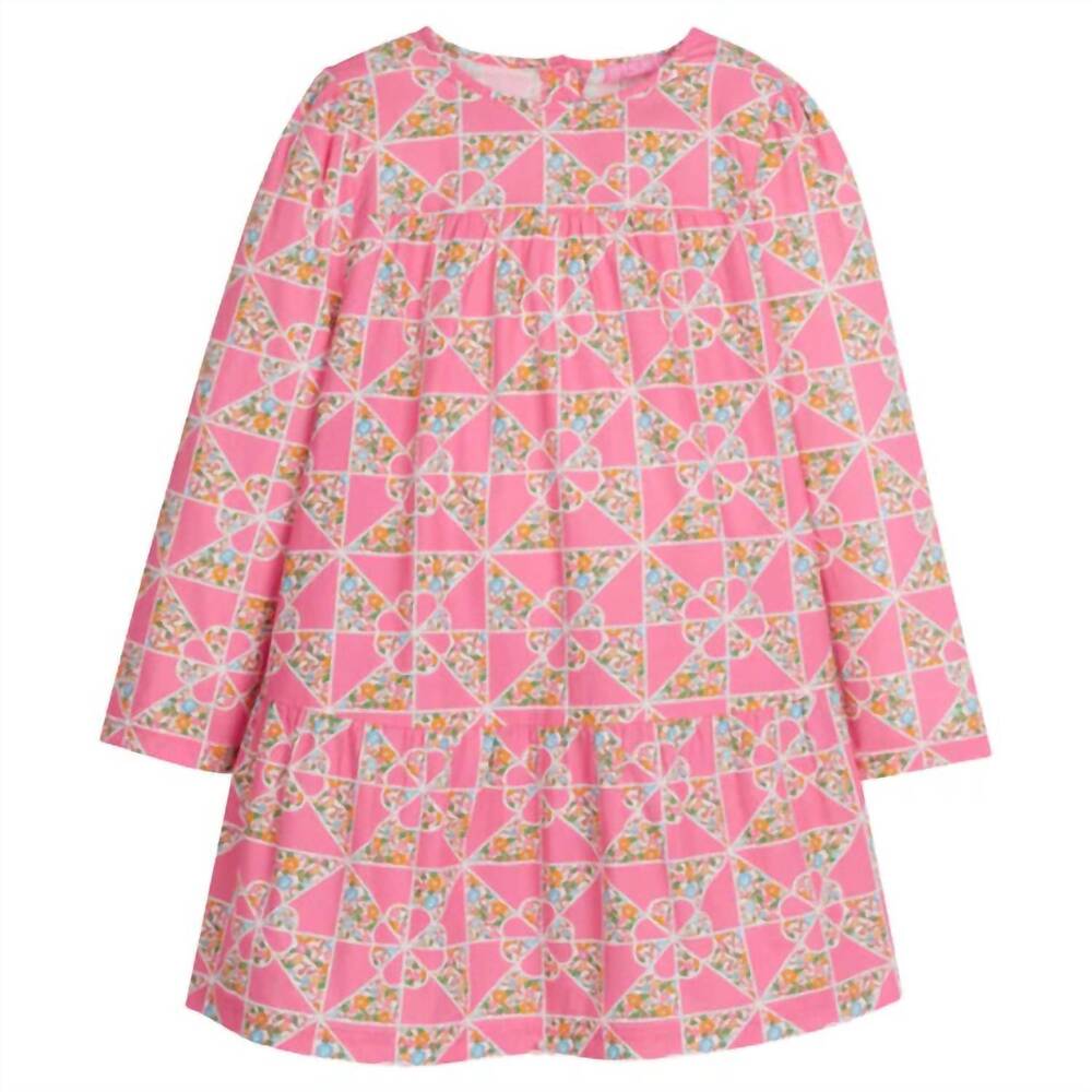 NEW BISBY girls lisle dress in pink